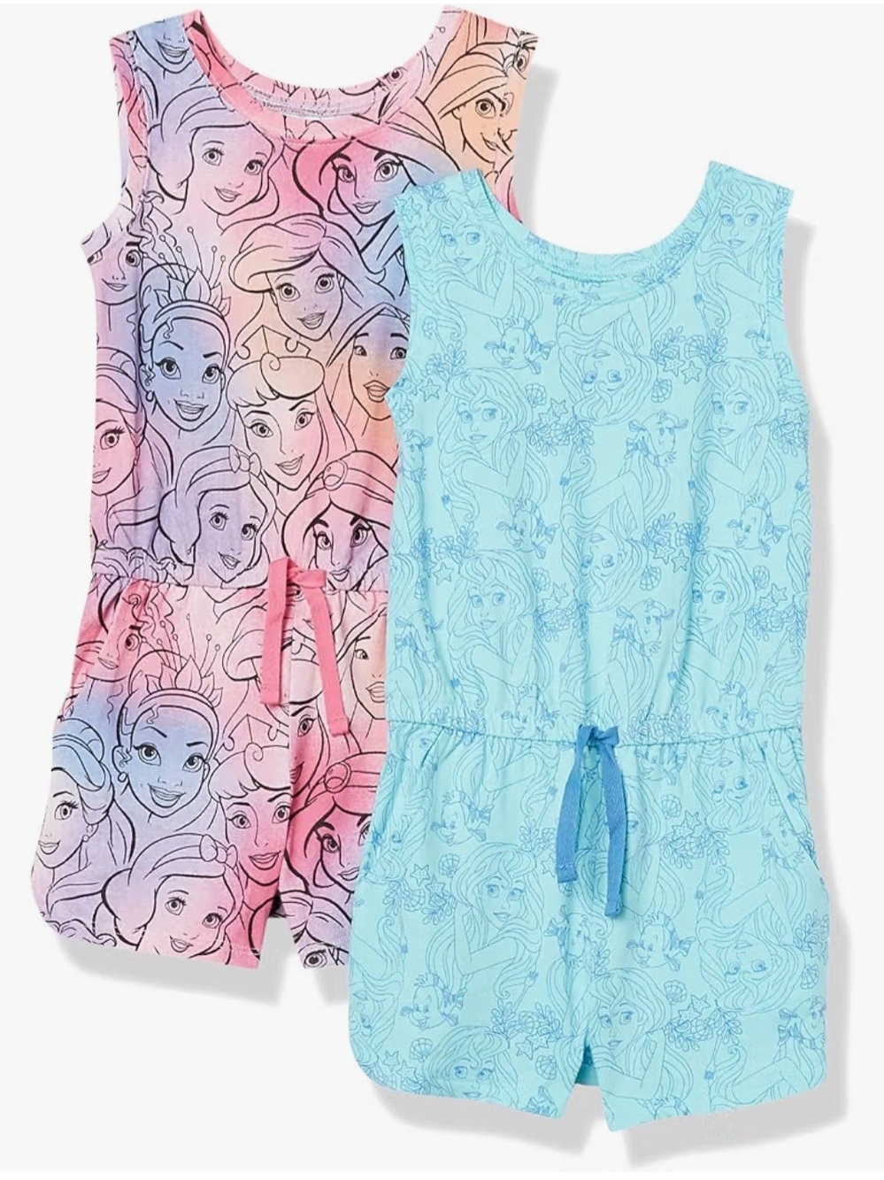 Disney Princess Besties Girls 2-Piece Romper Set – NWT – Size 6-7